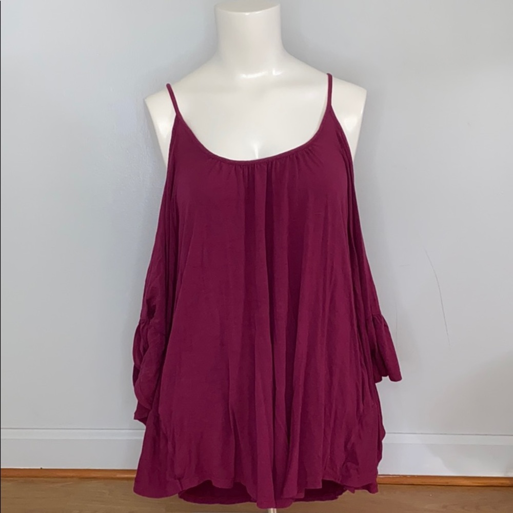 Cinnamon Girl off the shoulder tunic top